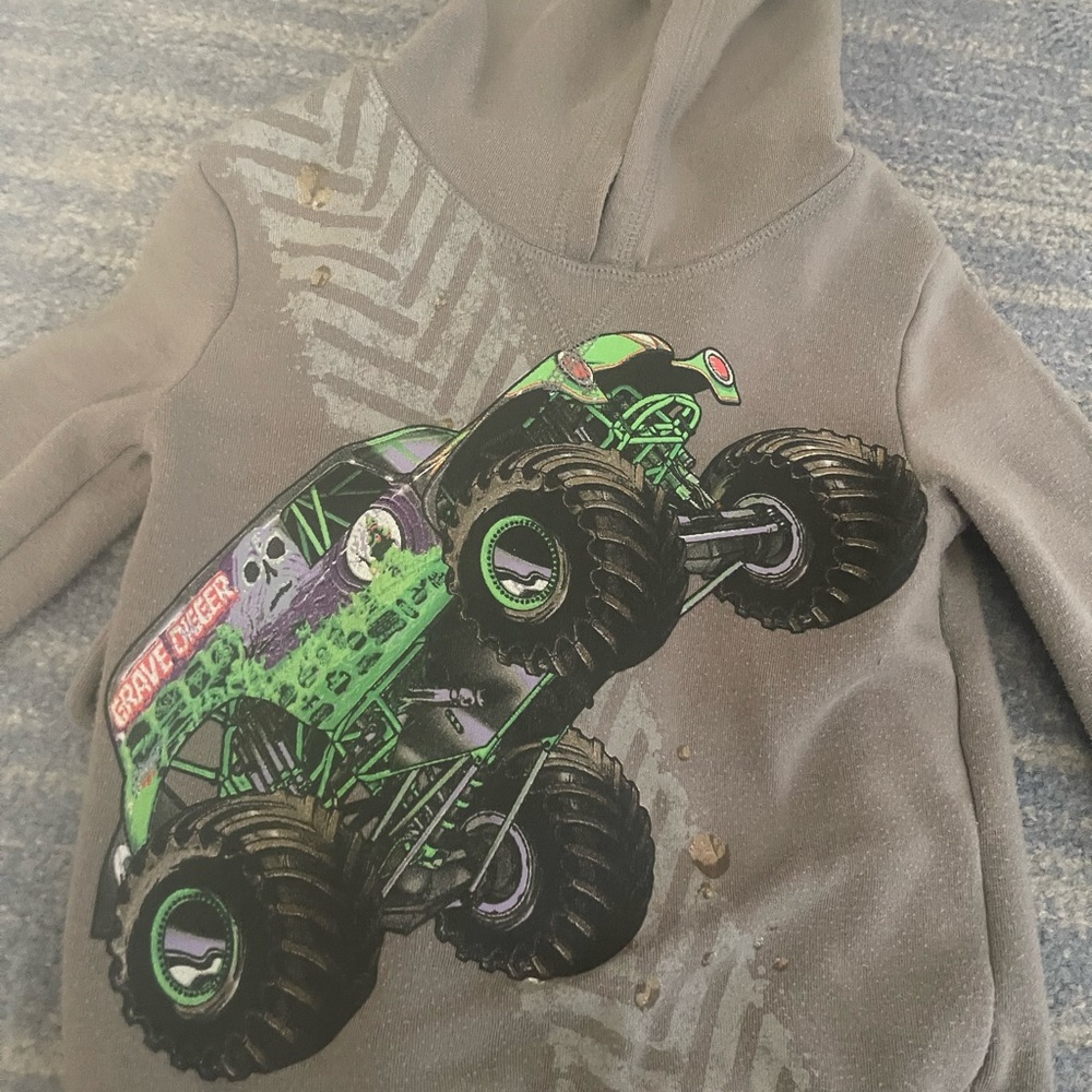 Monster Truck Gray Kids Matching Set